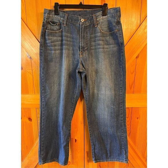 Lucky Brand Jeans 181 Relaxed Straight 36 Short Inseam Dark Blue Wash (3014) - Picture 1 of 9